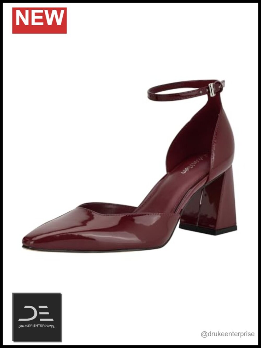Dress Pumps with Ankle Strap Pointed Toe PU Leather Women's Shoes